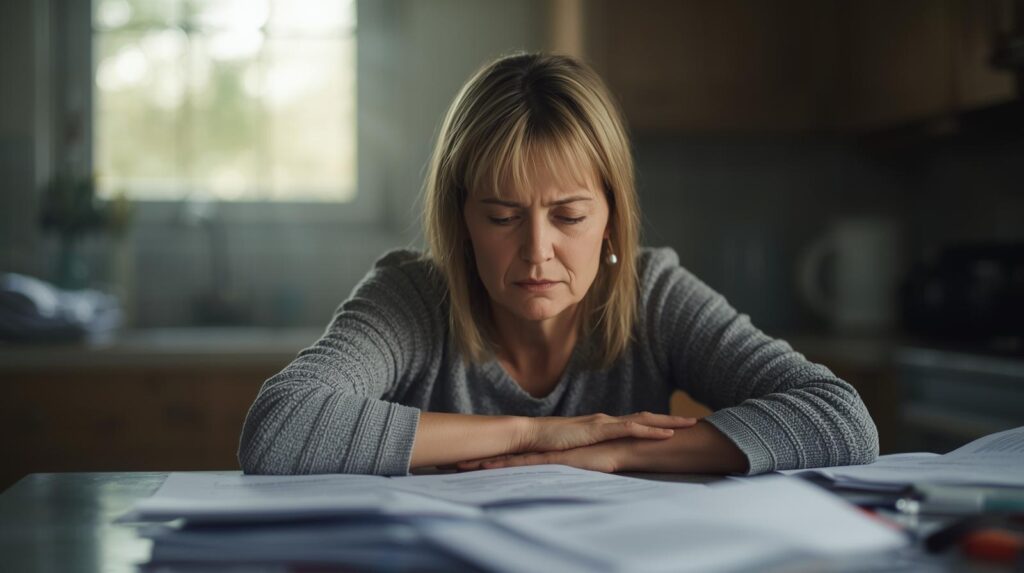 Persoon met polyneuropathie die moeite heeft met concentreren